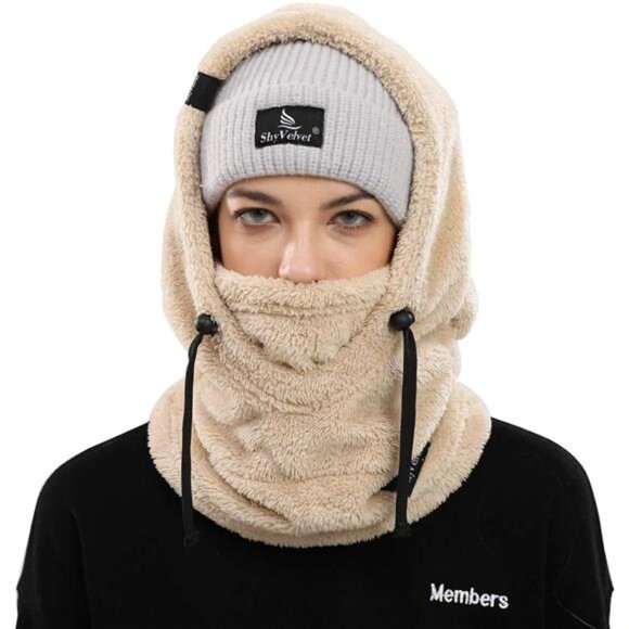 Wind-Resistant Winter Face Mask: Fleece Ski Mask for Women, Warm Hat - Picture 2 of 7